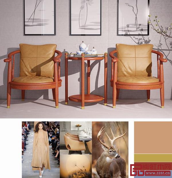 統(tǒng)一格調(diào)的家具布置能提升整體空間的品味,耕梨《明悅》休閑椅使用駝色系色調(diào),溫暖輕柔 統(tǒng)一格調(diào)的家具布置能提升整體空間的品味,耕梨《明悅》休閑椅使用駝色系色調(diào),溫暖輕柔