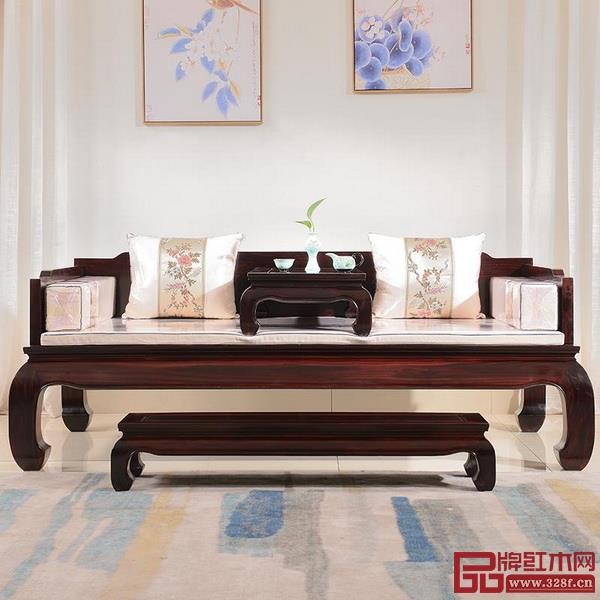 鈺品紅紅木闊葉黃檀羅漢床 鈺品紅紅木闊葉黃檀羅漢床