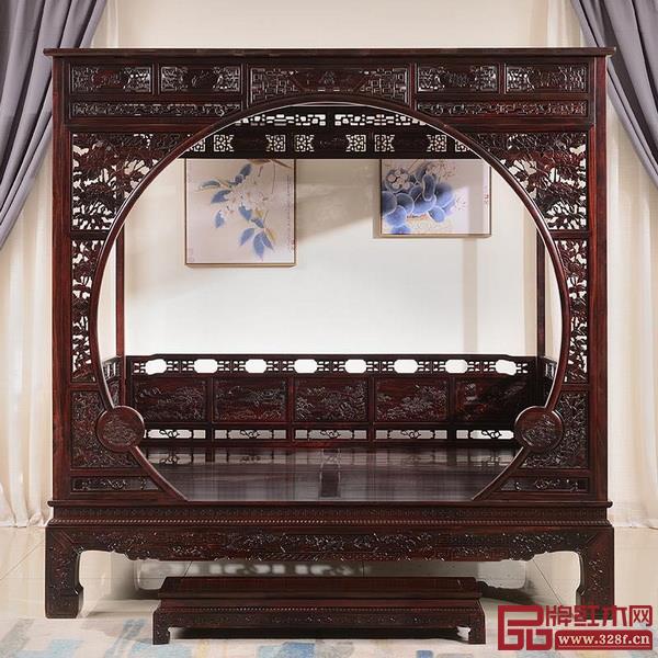 鈺品紅闊葉黃檀架子床 鈺品紅闊葉黃檀架子床