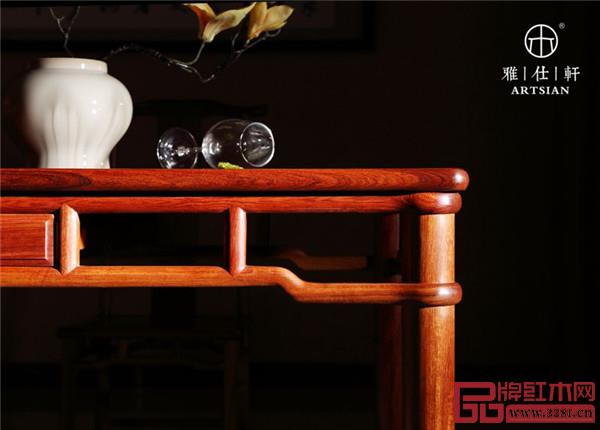 雅仕軒紅木·緬甸花梨系列餐桌細節(jié)圖 雅仕軒紅木·緬甸花梨系列餐桌細節(jié)圖