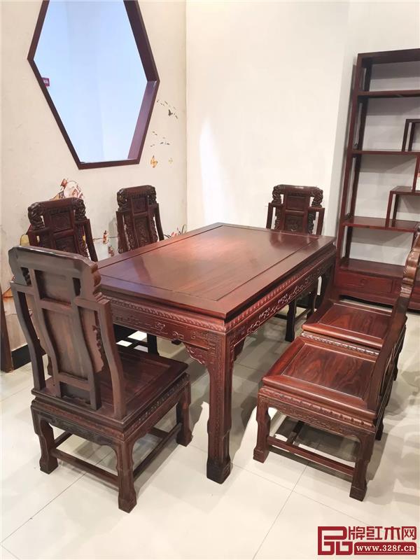 木緣紅木 如意餐臺7件套 木緣紅木 如意餐臺7件套