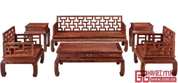 南枝紅《紅酸枝曲尺沙發(fā)六件套》 南枝紅《紅酸枝曲尺沙發(fā)六件套》