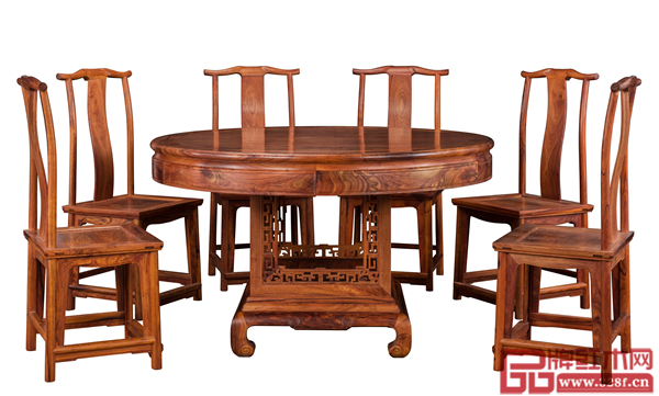 南枝紅《紅酸枝1.38米和禧圓餐臺》 南枝紅《紅酸枝1.38米和禧圓餐臺》