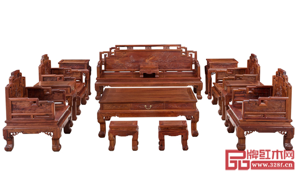 南枝紅《紅酸枝鴻運沙發(fā)13件套》 南枝紅《紅酸枝鴻運沙發(fā)13件套》