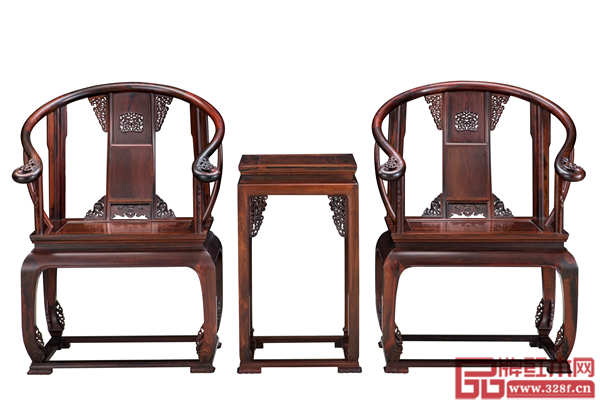 南枝紅《大紅酸枝皇宮椅三件套》 南枝紅《大紅酸枝皇宮椅三件套》