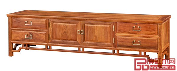 南枝紅《緬甸花梨和禧電視柜》 南枝紅《緬甸花梨和禧電視柜》