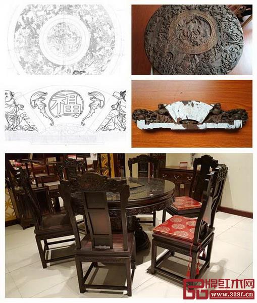 御乾堂紅木定制款《百子圓桌》 御乾堂紅木定制款《百子圓桌》