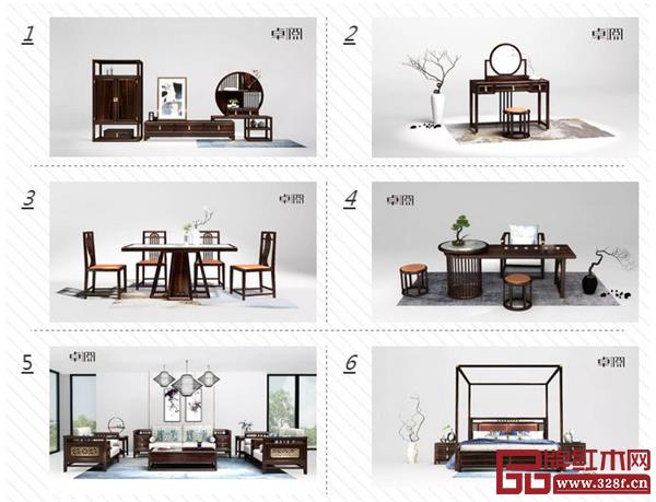 《卓閱》高端黑酸枝新中式系列家具 《卓閱》高端黑酸枝新中式系列家具