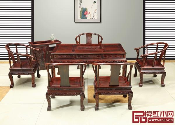 天勤紅木——金邊茶臺(tái) 天勤紅木——金邊茶臺(tái)