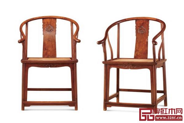 清早期 黃花梨雙螭龍如意紋圈椅(一對) 清早期 黃花梨雙螭龍如意紋圈椅(一對)