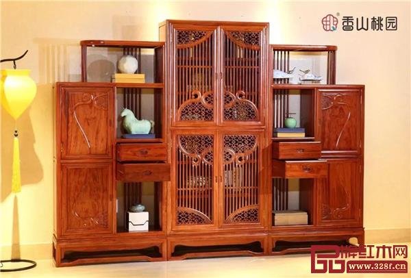 香山桃園 · 巴花《云窗觀景書柜》 香山桃園 · 巴花《云窗觀景書柜》