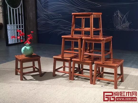 瀚典紅木《刺猬紫檀小方凳》 瀚典紅木《刺猬紫檀小方凳》