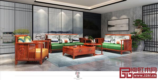 印巷森刻刺猬紫檀新中式《喜上梅梢》朝荷沙發(fā) 印巷森刻刺猬紫檀新中式《喜上梅梢》朝荷沙發(fā)