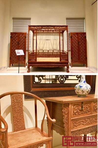 伍炳亮黃花梨藝術(shù)博物館內(nèi)陳列著眾多珍貴古典紅木家具的佳作，令人為之贊嘆