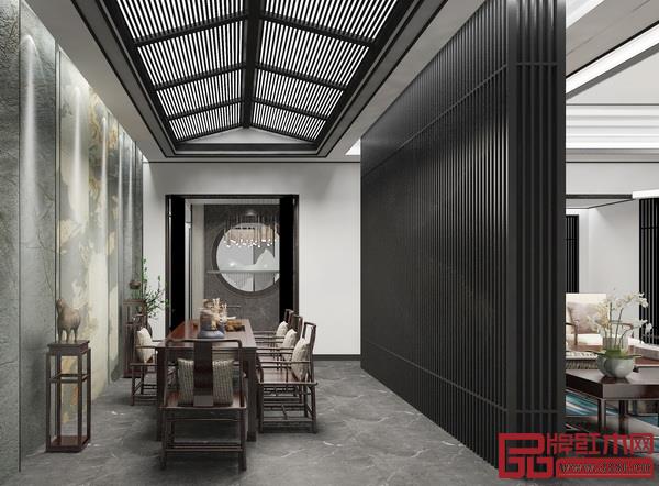 司設(shè)房新中式展廳空間設(shè)計(jì)中的留白,也稱為負(fù)空間,并不一定是白色,而是為了舒適的視覺(jué)對(duì)象和審美需求,創(chuàng)造出一個(gè)強(qiáng)大的視覺(jué)焦點(diǎn),并為它帶來(lái)呼吸的空間 司設(shè)房新中式展廳空間設(shè)計(jì)中的留白,也稱為負(fù)空間,并不一定是白色,而是為了舒適的視覺(jué)對(duì)象和審美需求,創(chuàng)造出一個(gè)強(qiáng)大的視覺(jué)焦點(diǎn),并為它帶來(lái)呼吸的空間