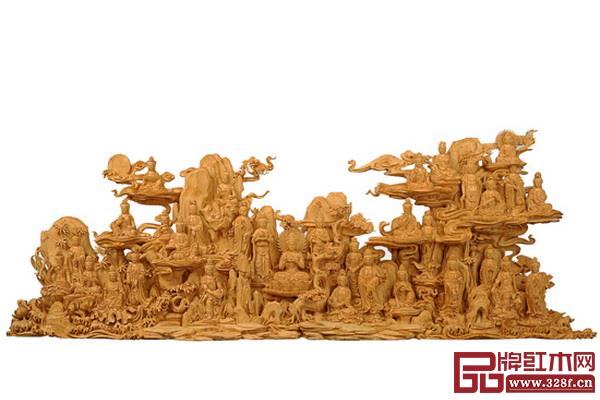 林慶財大師木雕作品——黃楊木雕《三十三觀音》