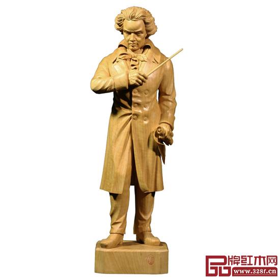 林慶財大師木雕作品——黃楊木雕《貝多芬》