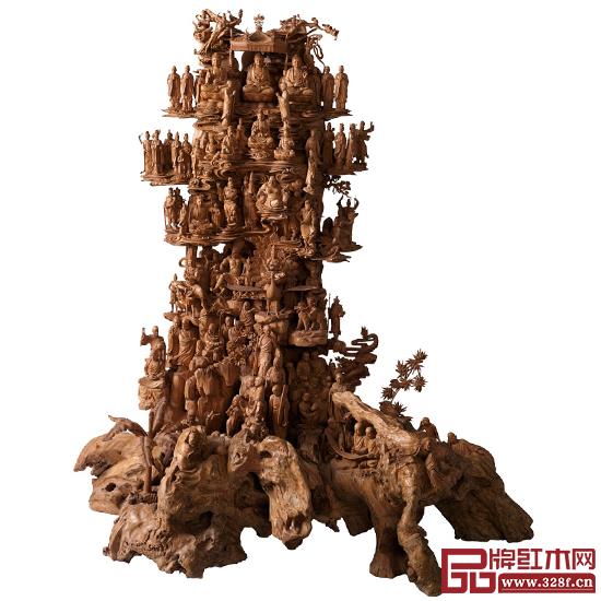 林慶財大師木雕作品——檀香木雕《萬佛梵宮》