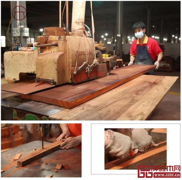 雅仕軒紅木人在開料