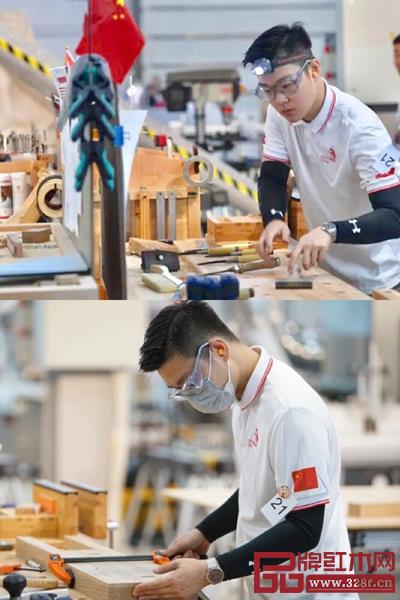 翟梓曦在比賽現(xiàn)場全神貫注，詮釋著匠人精神