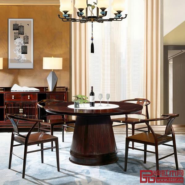 東成紅木·文宋《知境圓臺》