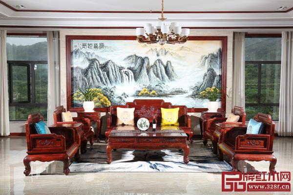 萬(wàn)事紅微凹黃檀沙發(fā)(二) 萬(wàn)事紅微凹黃檀沙發(fā)(二)