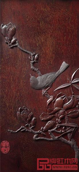 梅蘭竹菊家具的雕刻工藝主要采用了“絲翎檀雕” 梅蘭竹菊家具的雕刻工藝主要采用了“絲翎檀雕”