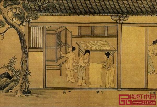 圖7 南宋《蠶織圖》中的櫥 圖7 南宋《蠶織圖》中的櫥