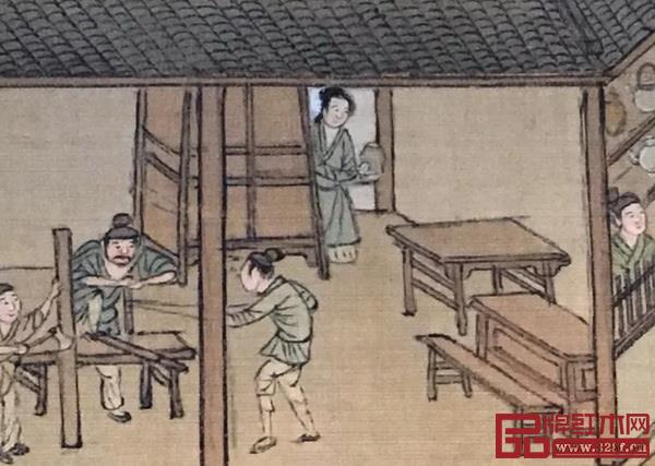 圖11明仇英《清明上河圖》中的圓角柜 圖11明仇英《清明上河圖》中的圓角柜