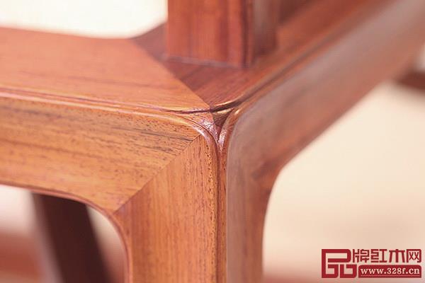 國壽紅木弧形粽角榫