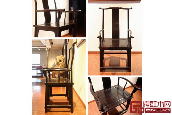 黑酸枝(刀狀黑黃檀) 南枝紅紅木四出頭官帽椅 黑酸枝(刀狀黑黃檀) 南枝紅紅木四出頭官帽椅