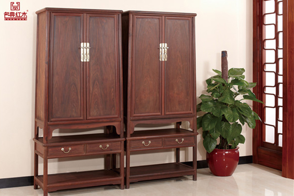 【名典紅木好物】明式風(fēng)雅——大紅酸枝圓角柜