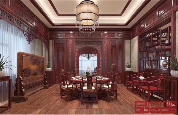 雙洋紅木中式家裝餐廳效果 雙洋紅木中式家裝餐廳效果