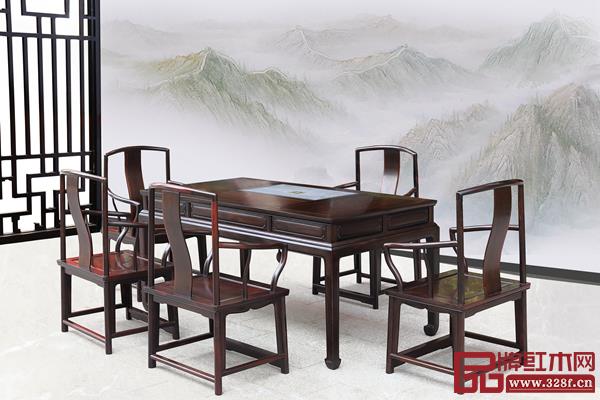 國方家居《168茶臺(配南官帽椅)6件套》 國方家居《168茶臺(配南官帽椅)6件套》