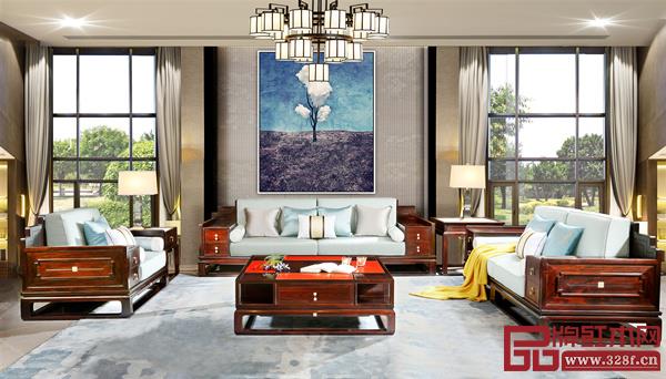 “發(fā)展新中式家具,倡導(dǎo)新生活方式”是我國家具行業(yè)文化自信的重要表現(xiàn)(圖為東成·文宋《望岳沙發(fā)》) “發(fā)展新中式家具,倡導(dǎo)新生活方式”是我國家具行業(yè)文化自信的重要表現(xiàn)(圖為東成·文宋《望岳沙發(fā)》)