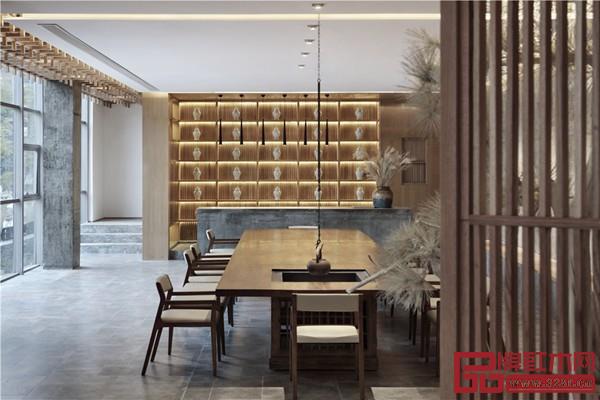 中式簡約風(fēng)格的大開敞的聚會空間 中式簡約風(fēng)格的大開敞的聚會空間