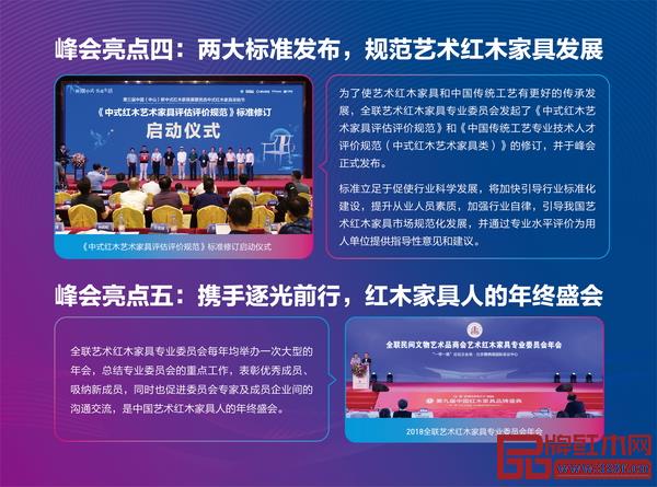 《中式紅木藝術(shù)家具評(píng)估評(píng)價(jià)規(guī)范》和《中國(guó)傳統(tǒng)工藝專業(yè)技術(shù)人才評(píng)價(jià)規(guī)范(中式紅木藝術(shù)家具類)》發(fā)布、全聯(lián)藝術(shù)紅木家具專業(yè)委員會(huì)年會(huì)都將在本屆紅木品牌峰會(huì)上舉行 《中式紅木藝術(shù)家具評(píng)估評(píng)價(jià)規(guī)范》和《中國(guó)傳統(tǒng)工藝專業(yè)技術(shù)人才評(píng)價(jià)規(guī)范(中式紅木藝術(shù)家具類)》發(fā)布、全聯(lián)藝術(shù)紅木家具專業(yè)委員會(huì)年會(huì)都將在本屆紅木品牌峰會(huì)上舉行