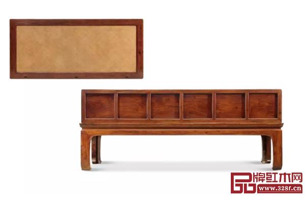 明晚期黃花梨素圍板羅漢床 明晚期黃花梨素圍板羅漢床