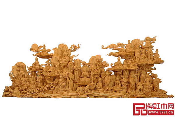 林慶財大師大型檀香木雕作品《三十三觀音》 林慶財大師大型檀香木雕作品《三十三觀音》