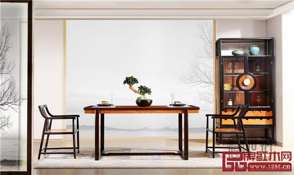 憶古軒·世珀《淺漾餐廳組合刺猬紫檀餐臺》