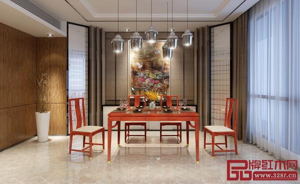 志成紅木《耕梨·景明餐臺》