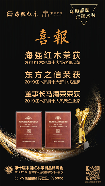 海強紅木被評選為“2019紅木家具十大受歡迎品牌”,海強紅木旗下第一新中式品牌東方之信蟬聯(lián)“2019紅木家具十大新中式品牌”,董事長馬海榮被評選為“2019紅木家具十大風云企業(yè)家”。.jpg 海強紅木被評選為“2019紅木家具十大受歡迎品牌”,海強紅木旗下第一新中式品牌東方之信蟬聯(lián)“2019紅木家具十大新中式品牌”,董事長馬海榮被評選為“2019紅木家具十大風云企業(yè)家”。.jpg