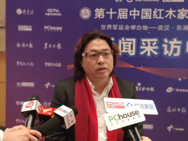 戴為紅木總裁戴愛國接受央視、廣東電視臺(tái)、騰訊家居、太平洋家居等媒體聯(lián)訪