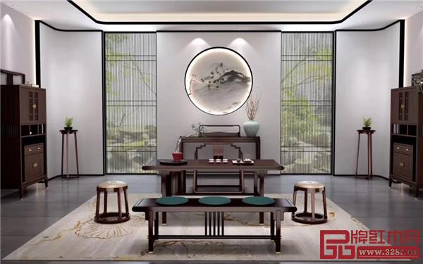 華行紅木闊葉黃檀現(xiàn)代中式《錦時(shí)》系列