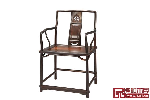 魯班木藝《背板云紋開(kāi)光南官帽椅》