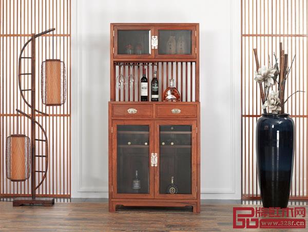  紅古軒·悅棠雅風(fēng)安哥拉紫檀“風(fēng)雅”酒柜