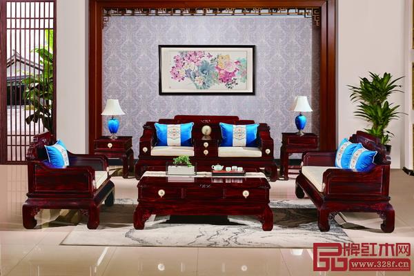 中山市鴻韻紅木家具有限公司《花好月圓沙發(fā)》 中山市鴻韻紅木家具有限公司《花好月圓沙發(fā)》