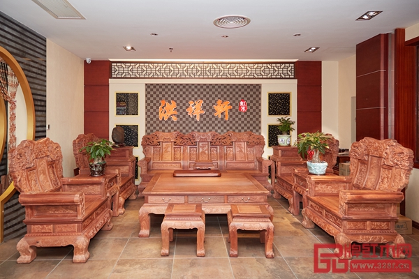 洪祥軒紅木《松鶴大奔沙發(fā)》