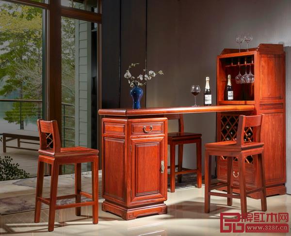 雅宋紅木緬甸花梨“春下”紅酒柜 雅宋紅木緬甸花梨“春下”紅酒柜