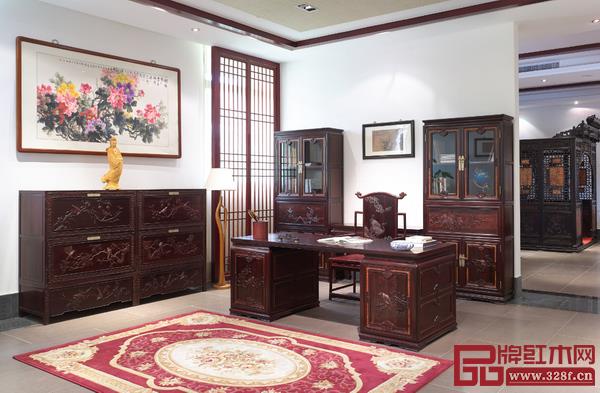 懷古紅木大紅酸枝書房系列精品